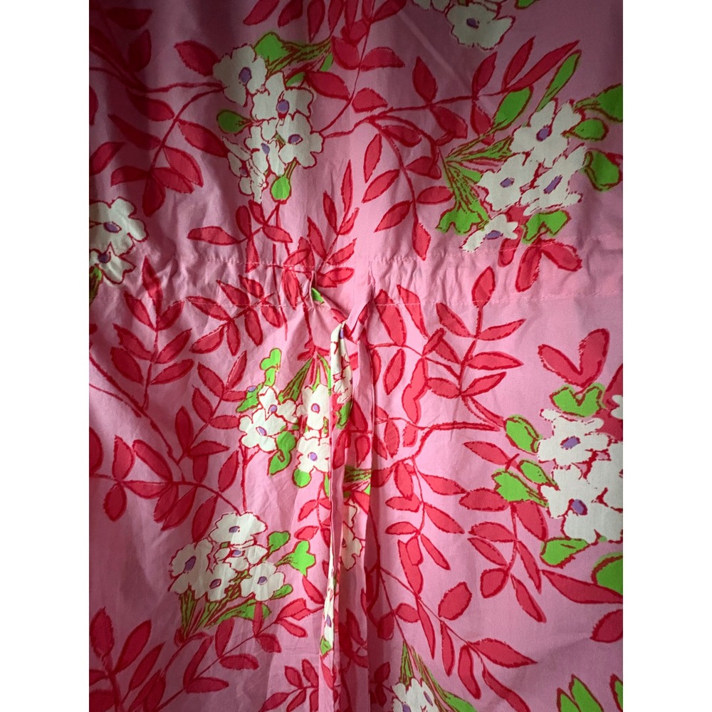 Flora Bea NYC Pink Floral Ruffle Neck Mini Dress Size 4 - Picture 6 of 7